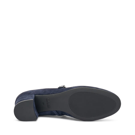 Frau Mary Jane in pelle scamosciata blu