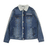 DOOMSDAY Giubbotto Jeans Uomo Necklace Denim Jacket Stone Wash da uomo