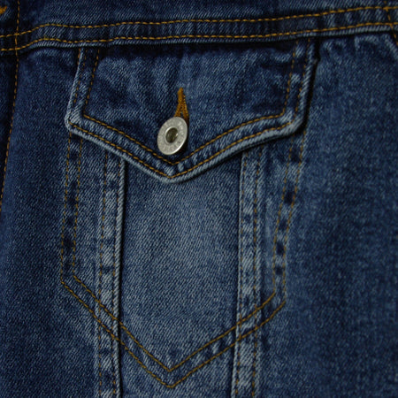 DOOMSDAY Giubbotto Jeans Uomo Necklace Denim Jacket Stone Wash da uomo