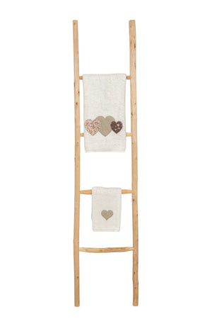 Biscottini Scala portasciugamani in legno finitura naturale dimensioni lunghezza profondità