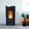 Thermorossi Termostufa a Pellet Creo Idra 14 13,7 kW Nero Opaco
