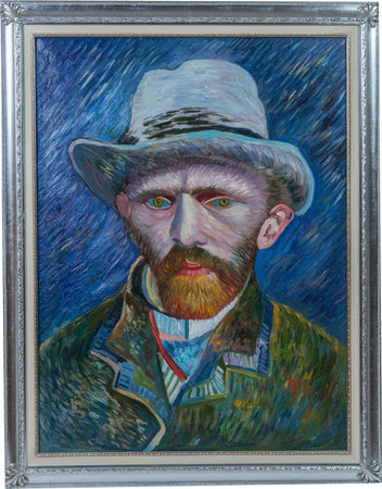 Biscottini Biscottini Dipinto Olio Tela Mano Cornice Legno Foglia Argento 110x140