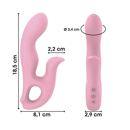 Vibratore Rabbit Riscaldante Doppia Stimolazione Clitoride e Punto G 10 Modalità