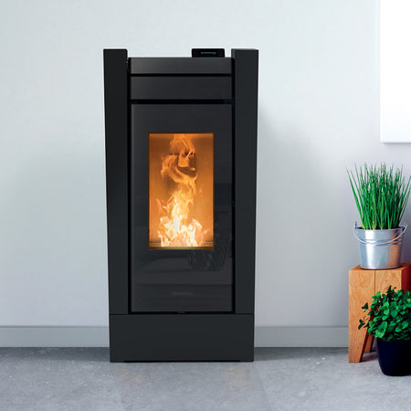 Thermorossi Termostufa a Pellet Creo Idra 21 21,2 kW Nero Opaco