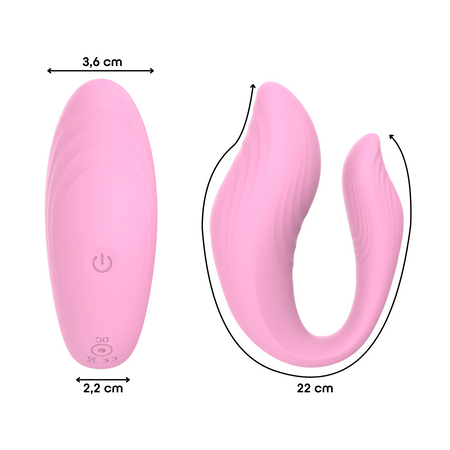 Vibratore Multifunzione Indossabile in Silicone Doppia Stimolazione con App USB