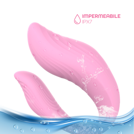 Vibratore Multifunzione Indossabile in Silicone Doppia Stimolazione con App USB