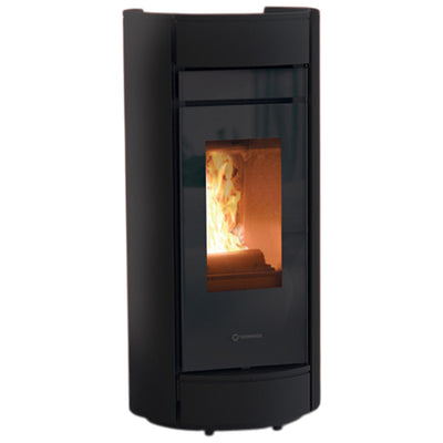 Thermorossi Termostufa a Pellet Moma Idra 18 18,9 kW Nero Opaco