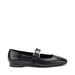Frau ballerine con punta semiquadra nero 91Q4