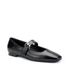 Frau ballerine con punta semiquadra nero 91Q4