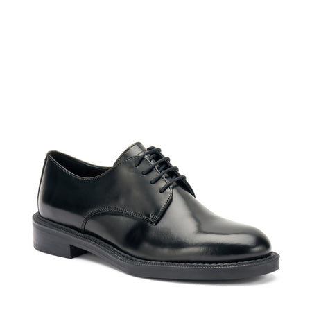 Frau stringate donna in pelle spazzolata nero 95U5