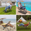 Sedia Sdraio con Parasole Gravità Zero Reclinabile Pieghevole Poggiatesta Crema