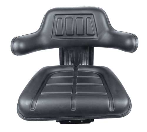 Sedile avvolgente con molleggio in sky nero larghezza 590mm