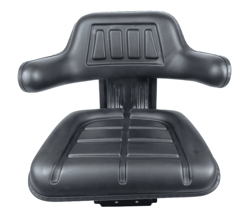 Sedile avvolgente con molleggio in sky nero larghezza 590mm