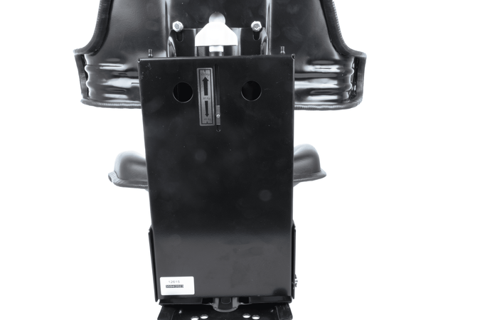 Sedile avvolgente con molleggio in sky nero larghezza 590mm