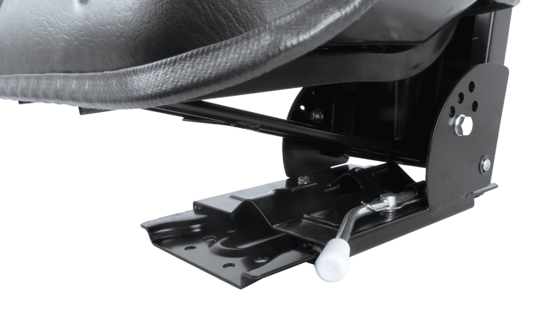 Sedile avvolgente con molleggio in sky nero larghezza 590mm