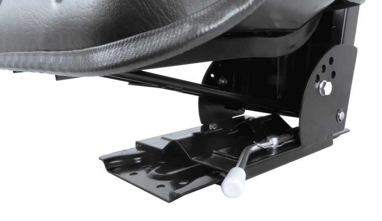 Sedile avvolgente con molleggio in sky nero larghezza 590mm