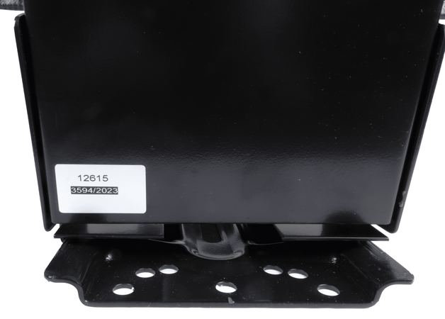 Sedile avvolgente con molleggio in sky nero larghezza 590mm