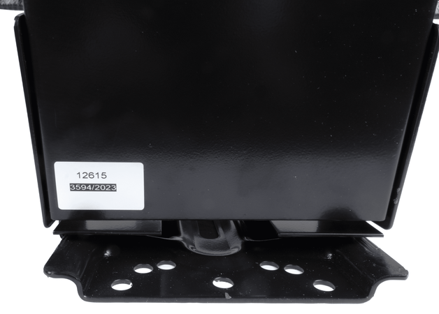Sedile avvolgente con molleggio in sky nero larghezza 590mm
