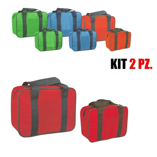 Kit 2 Borse Termiche 24LT 7LT Pratiche Salvaspazio Resistenti, Arancione