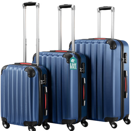Set 3 Valigie Rigide Ruote Easy roll, Bagaglio mano e viaggio, Trolley Resistente