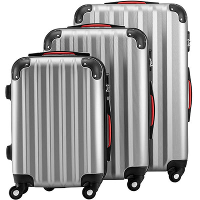 Set 3 Valigie Rigide Ruote Easy roll, Bagaglio mano e viaggio, Trolley Resistente