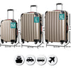 Set 3 Valigie Rigide Ruote Easy roll, Bagaglio mano e viaggio, Trolley Resistente