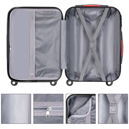 Set 3 Valigie Rigide Ruote Easy roll, Bagaglio mano e viaggio, Trolley Resistente