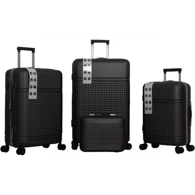 Set 4 Valigie Rigide Ruote Easy roll, Bagaglio mano Beauty Case Trolley Resistente