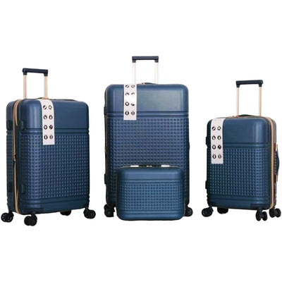 Set 4 Valigie Rigide Ruote Easy roll, Bagaglio mano Beauty Case Trolley Resistente