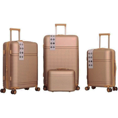 Set 4 Valigie Rigide Ruote Easy roll, Bagaglio mano Beauty Case Trolley Resistente