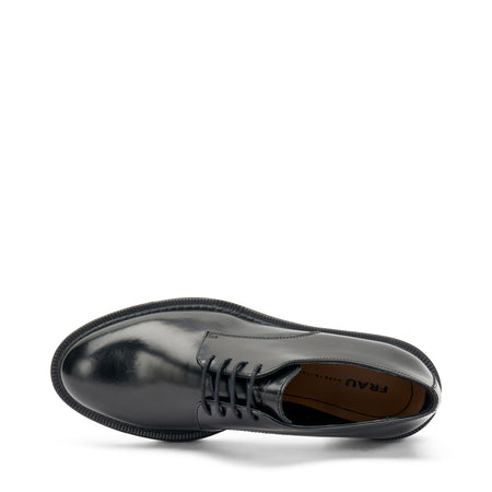 Frau stringate donna in pelle spazzolata nero 95U5