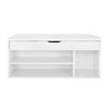 Panca Scarpiera Multifunzione con Cuscino, 3Ripiani e Seduta Apribile 104x29.5x49cm