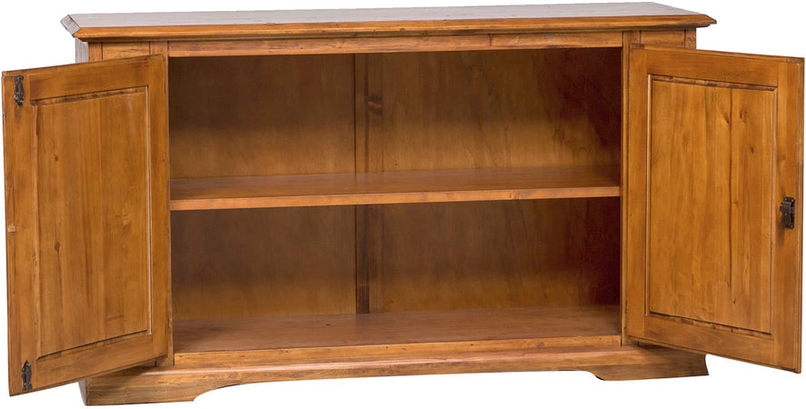 Biscottini Credenza Country Biscottini 180x58x105 legno massello tiglio noce Made Italy