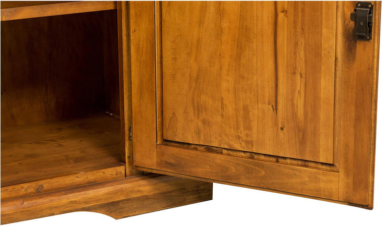 Biscottini Credenza Country Biscottini 180x58x105 legno massello tiglio noce Made Italy