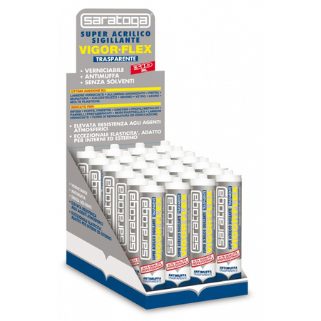 Saratoga VIGOR FLEX 310ml silicone super sigillante acrilico trasparente