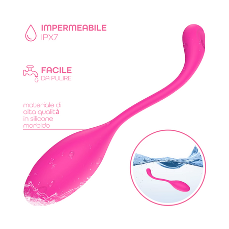 Ovetto Vibrante con App Vibratore Punto G e Clitoride in Silicone 9 Modalità USB