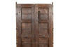 Biscottini Porta portone in legno massello e ferro da interno o da esterno vecchia e antica medievale