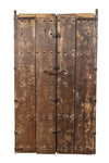 Biscottini Porta portone in legno massello e ferro da interno o da esterno vecchia e antica medievale