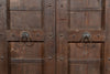 Biscottini Porta portone in legno massello e ferro da interno o da esterno vecchia e antica medievale