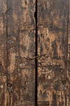 Biscottini Porta portone in legno massello e ferro da interno o da esterno vecchia e antica medievale