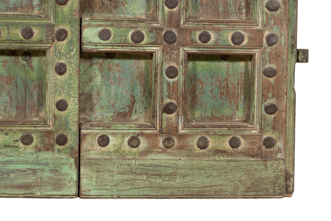 Biscottini Porta portone in legno massello e ferro da interno o da esterno vecchia e antica medievale