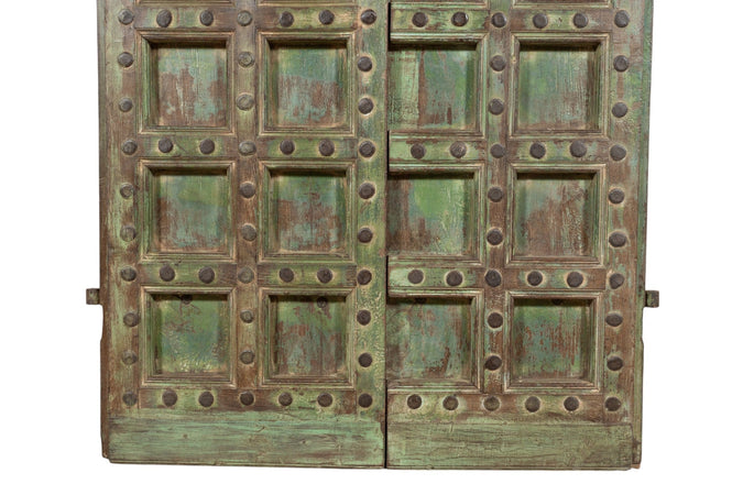 Biscottini Porta portone in legno massello e ferro da interno o da esterno vecchia e antica medievale