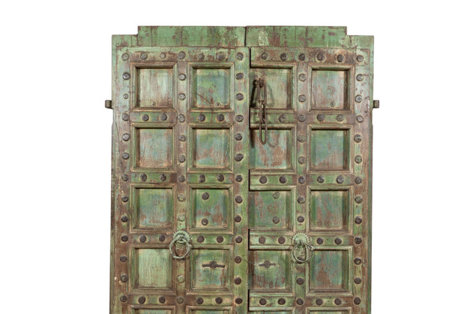 Biscottini Porta portone in legno massello e ferro da interno o da esterno vecchia e antica medievale