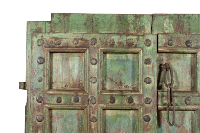 Biscottini Porta portone in legno massello e ferro da interno o da esterno vecchia e antica medievale