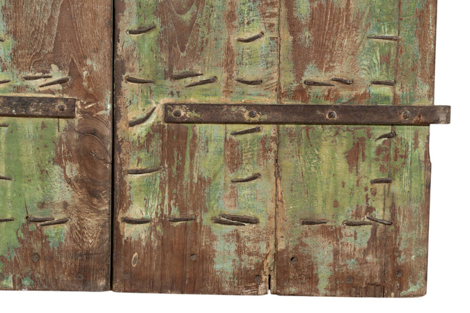 Biscottini Porta portone in legno massello e ferro da interno o da esterno vecchia e antica medievale