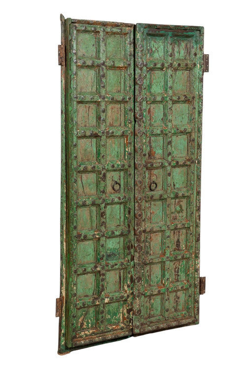 Biscottini Porta portone in legno massello e ferro da interno o da esterno vecchia e antica medievale
