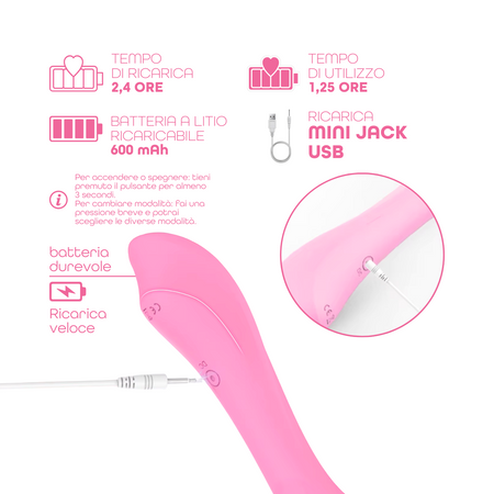 Vibratore Punto G Riscaldante in Silicone con 10 Modalità di Vibrazione Sex Toy