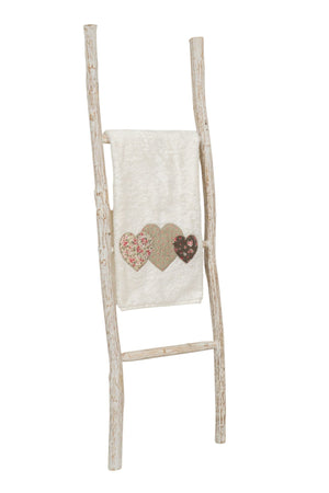 Biscottini Scala portasciugamani in legno finitura bianca