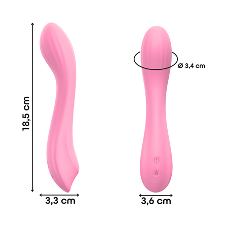 Vibratore Punto G Riscaldante in Silicone con 10 Modalità di Vibrazione Sex Toy