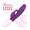 Vibratore Rabbit Doppia Stimolazione Punto G e Clitoride 10 Modalità Vibrazione